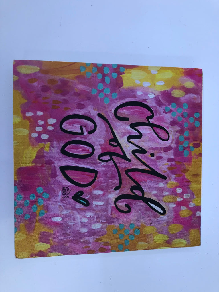 CHILD OF GOD - COLORFUL WALL HANGING.