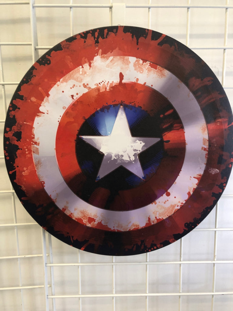 ROUND IRON MAN SHIELD CANVAS WALL ART.