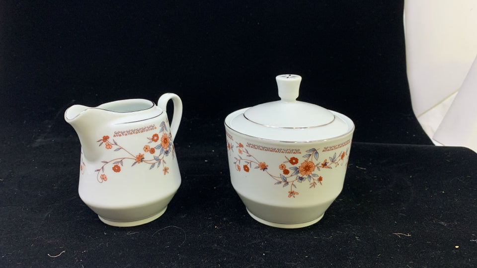 DYNASTY FINE CHINA COPENHAGEN PRINT CREAM/SUGAR DISH.