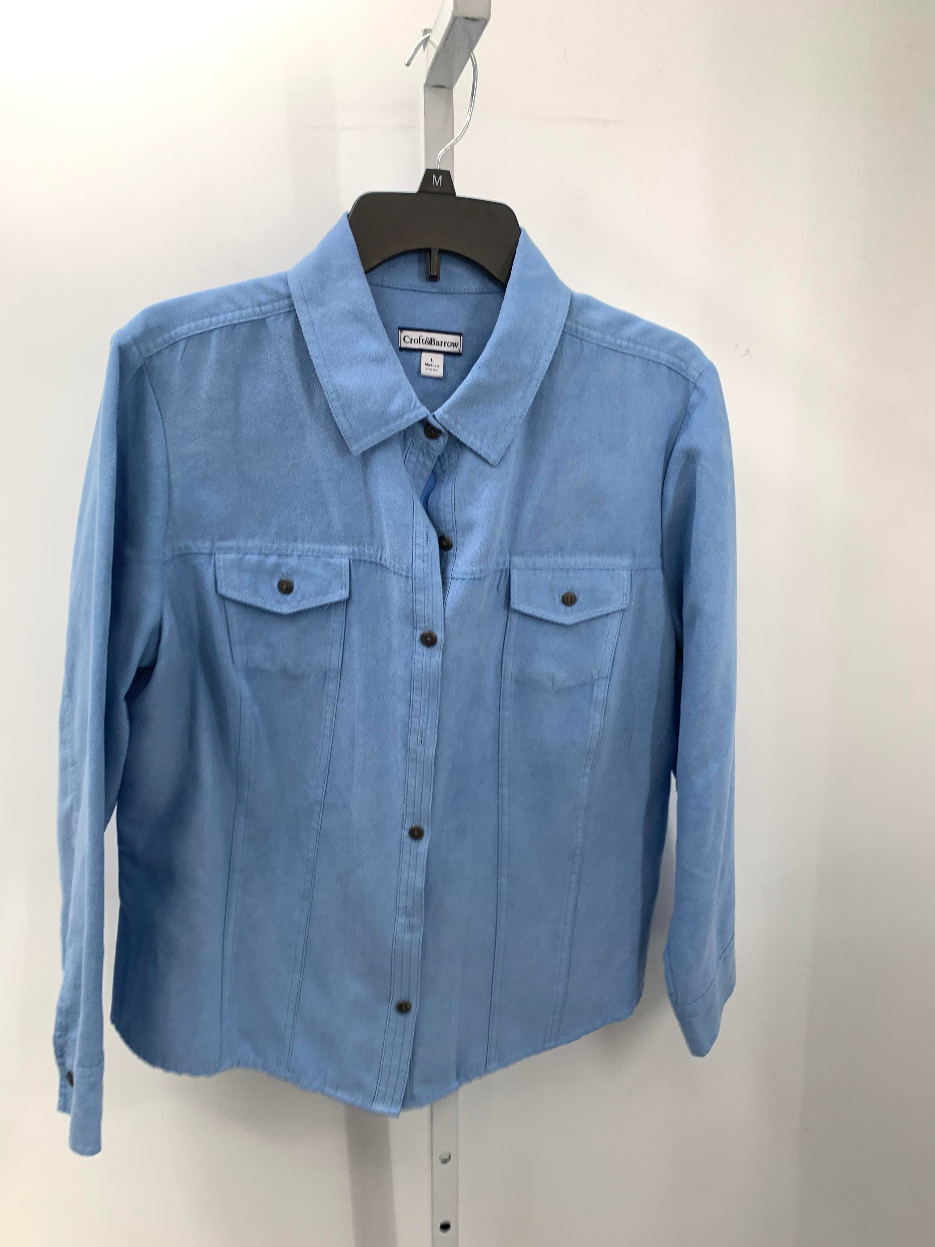 Croft & Barrow Size Large Misses Long Sleeve Shirt