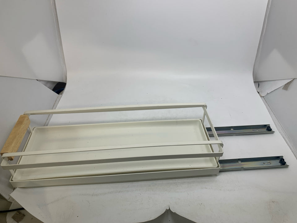 METAL PULL OUT CABINET STORAGE DRAWER.