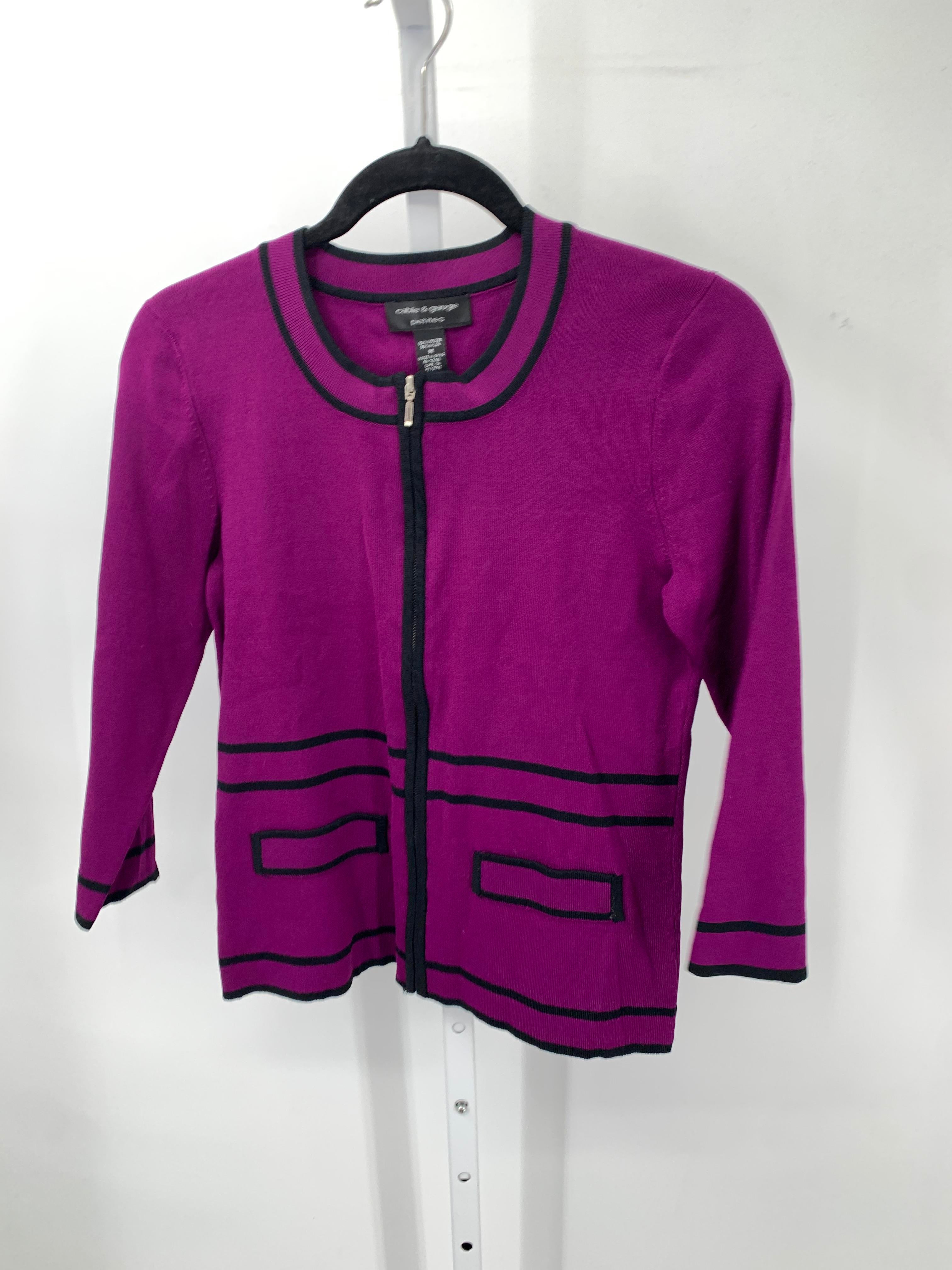 Cable & Gauge Size Medium Petite Petite 3/4 Sleeve Sweater