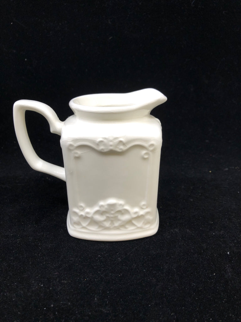 WHITE MILK CREAMER PITCHER *MINOR CRAZING.