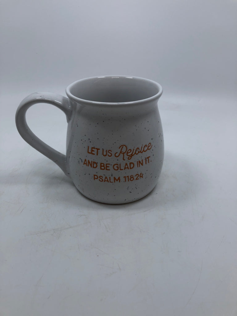 LET US REJOICE MUG.