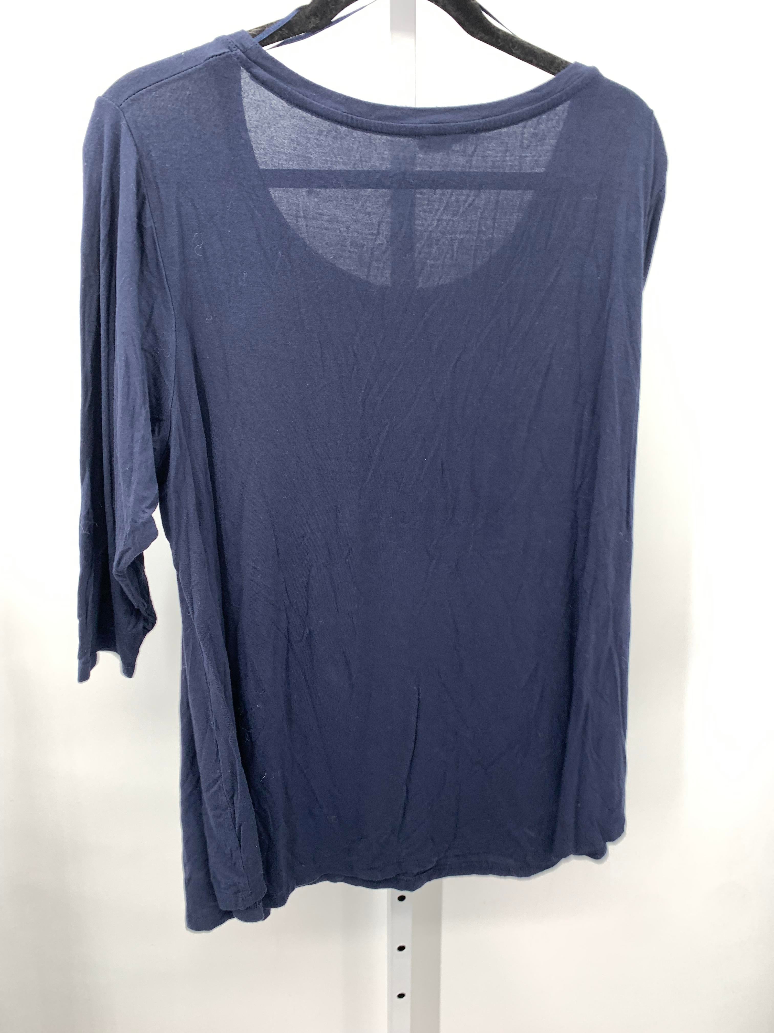 Size 1X Womens 3/4 Sleeve Shirt