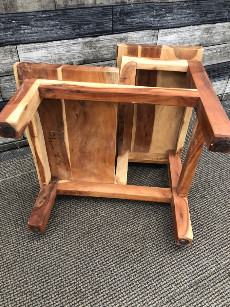 SOLID WOOD 2-STEP STAIRS.