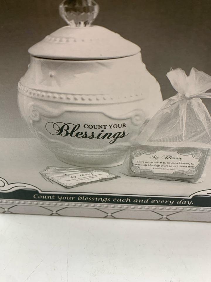 NIB BLESSINGS JAR.