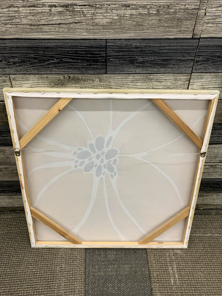 ORANGE FLOWER CANVAS WALL ART.