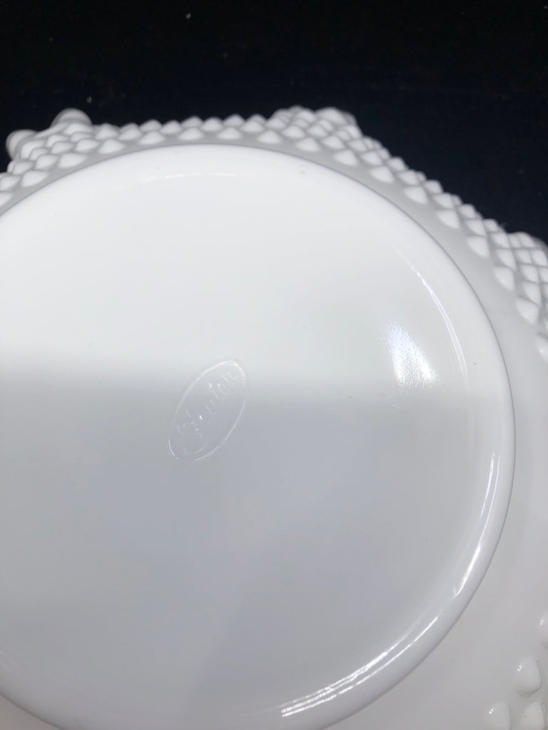 LARGE VTG FENTON HOBNAIL WAVY EDGE BOWL.