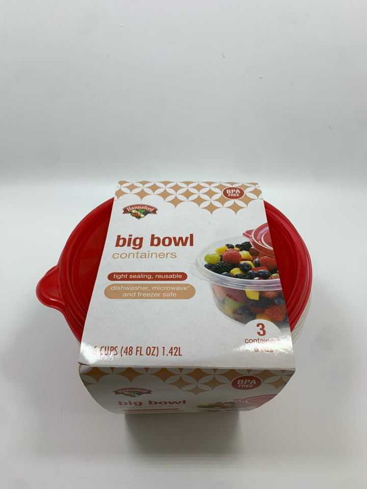 NIP 3 PC BIG BOWL CONTAINERS.