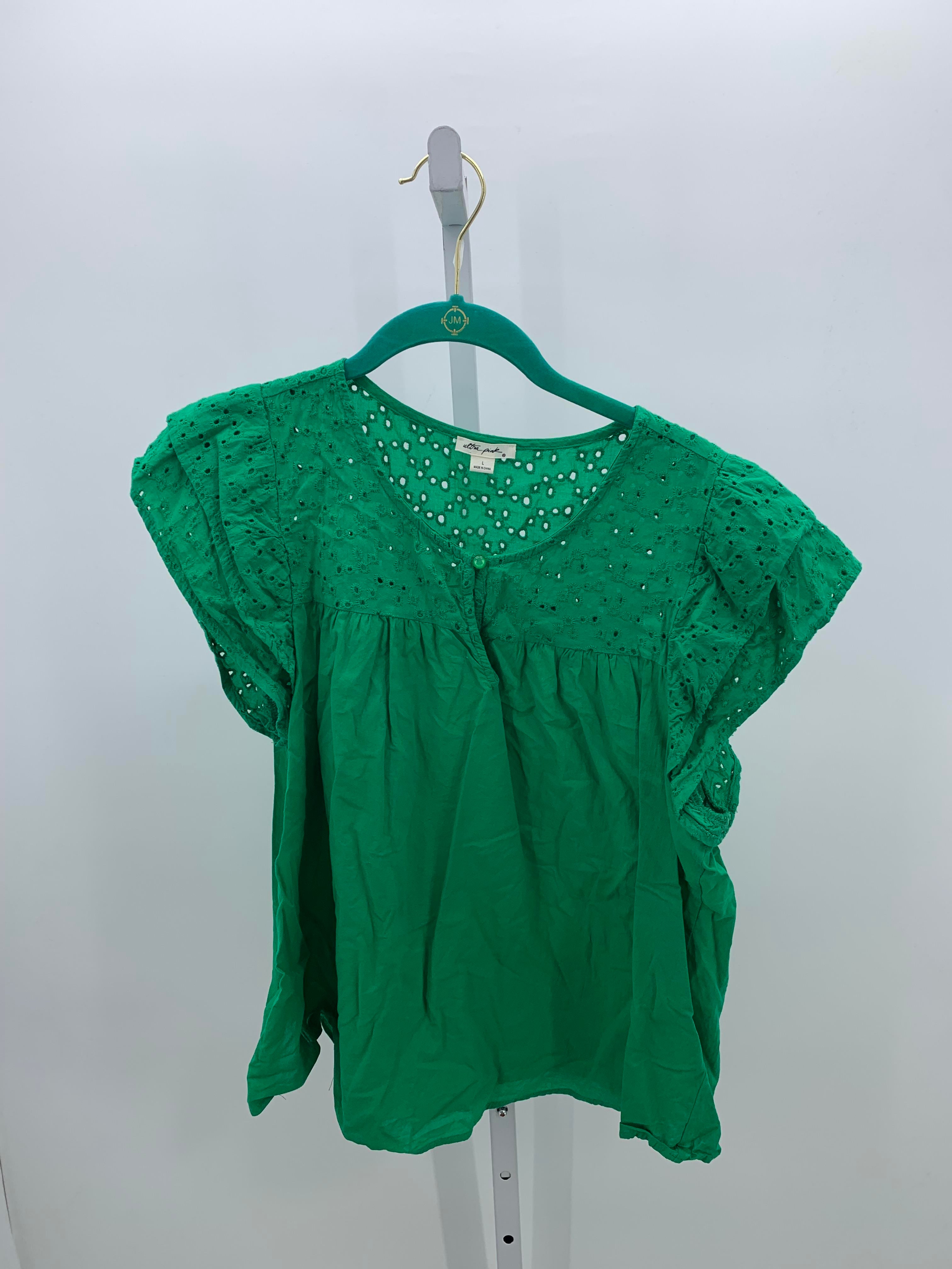 Ultra Pink Size Large Juniors Short Sleeve Shirt