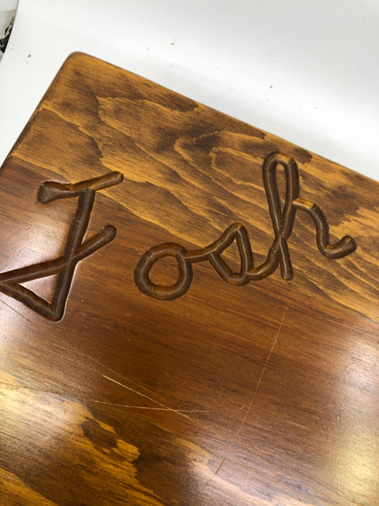 "JOSH" OAK WOOD FOOTSTOOL.