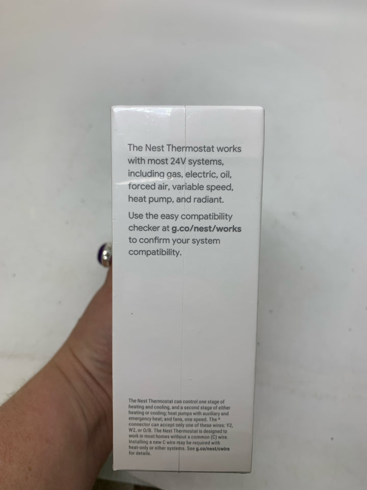 NIB GOOGLE NEST G4CVZ PROGRAMMABLE WI-FI SMART THERMOSTAT SEALED.