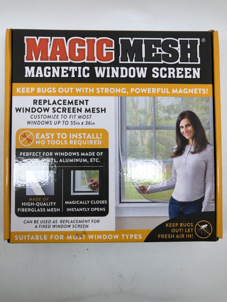 NIB MAGIC MESH WINDOW SCREEN.