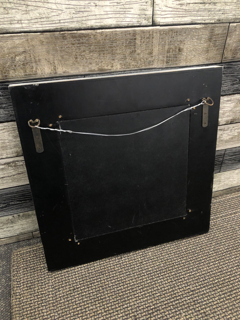 SQUARE MIRROR W/SMALLER MIRRORS WALL HANGING.