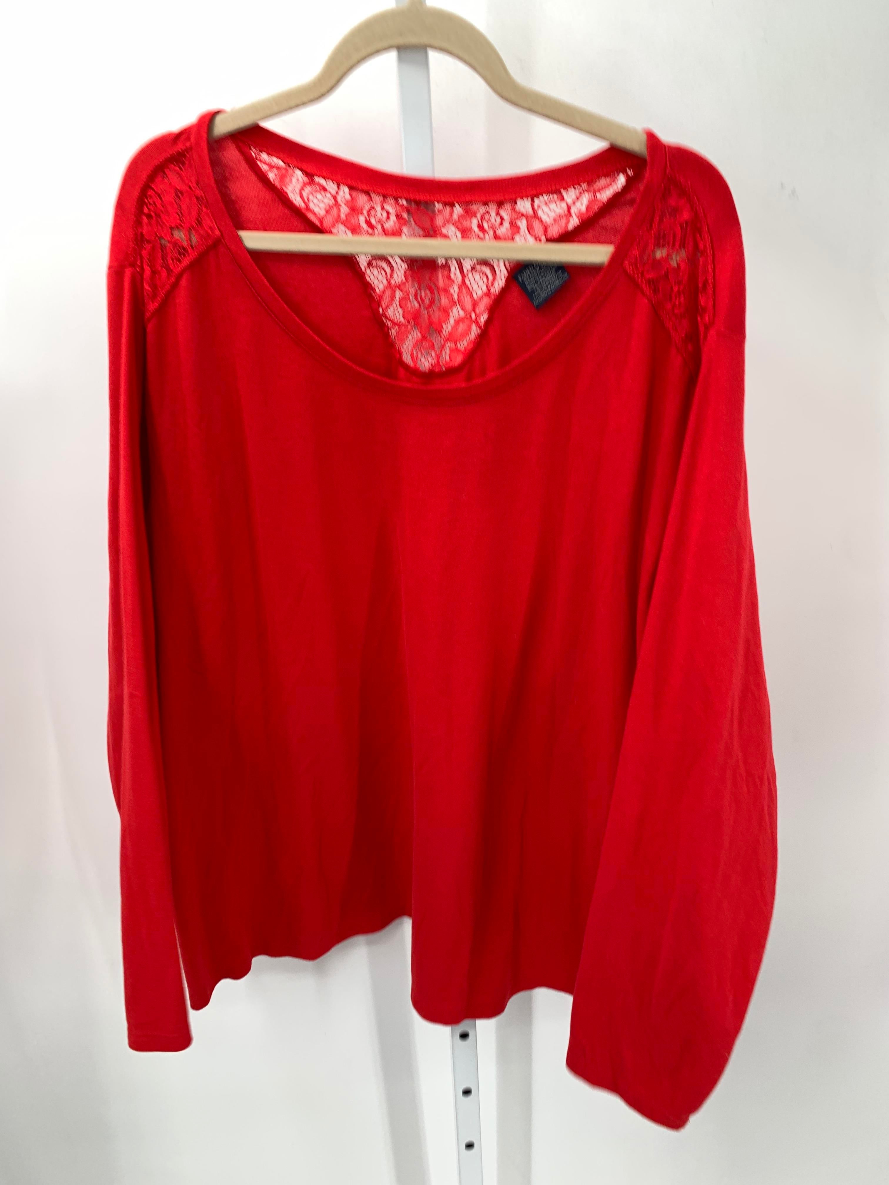 Faded Glory Size 4X Womens Long Sleeve Shirt