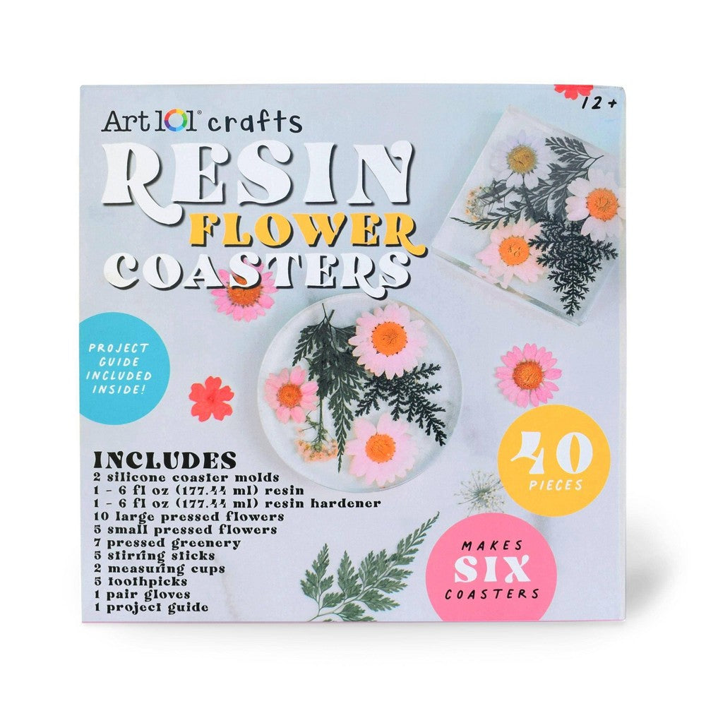 Art 101 Crafts Flower Coaster Resin Kit for Adults -
