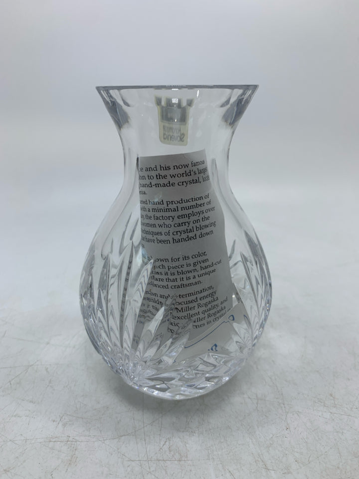 'RICHMOND' ETCHED GLASS VASE.