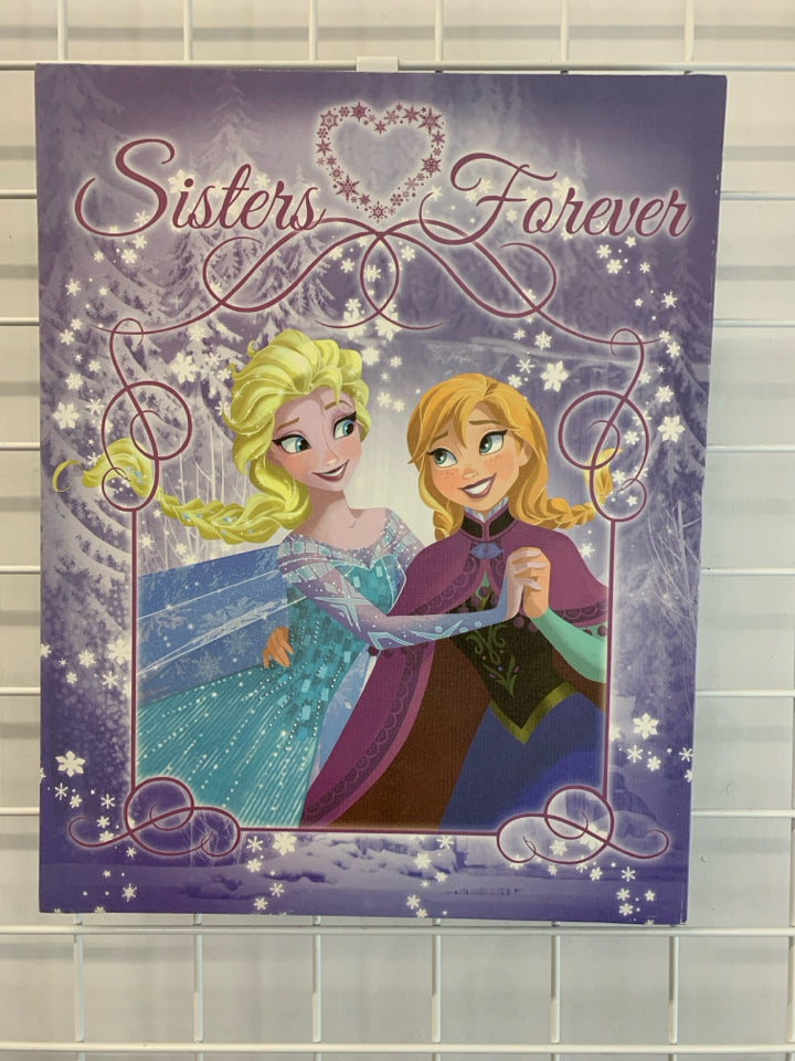 SISTERS FOREVER FROZEN WALL CANVAS.
