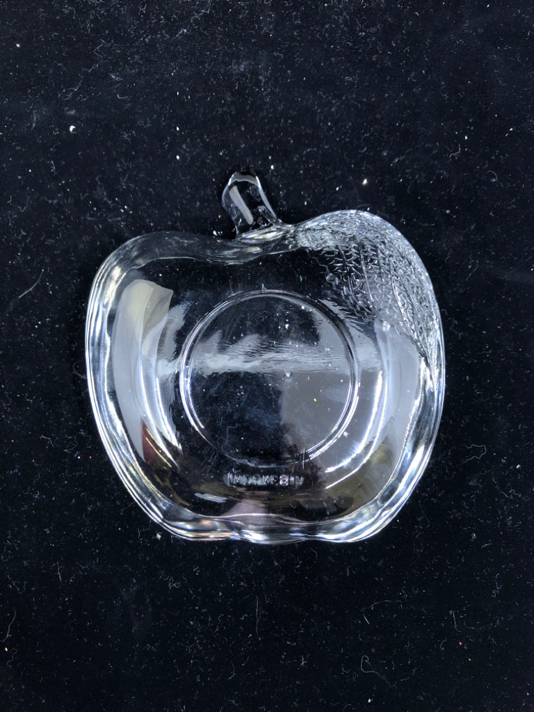 GLASS APPLE BOWL.