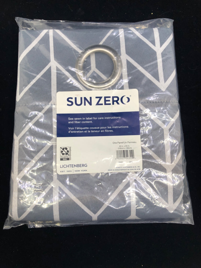 NIP SUN ZERO TEAL CURTAIN PANEL.