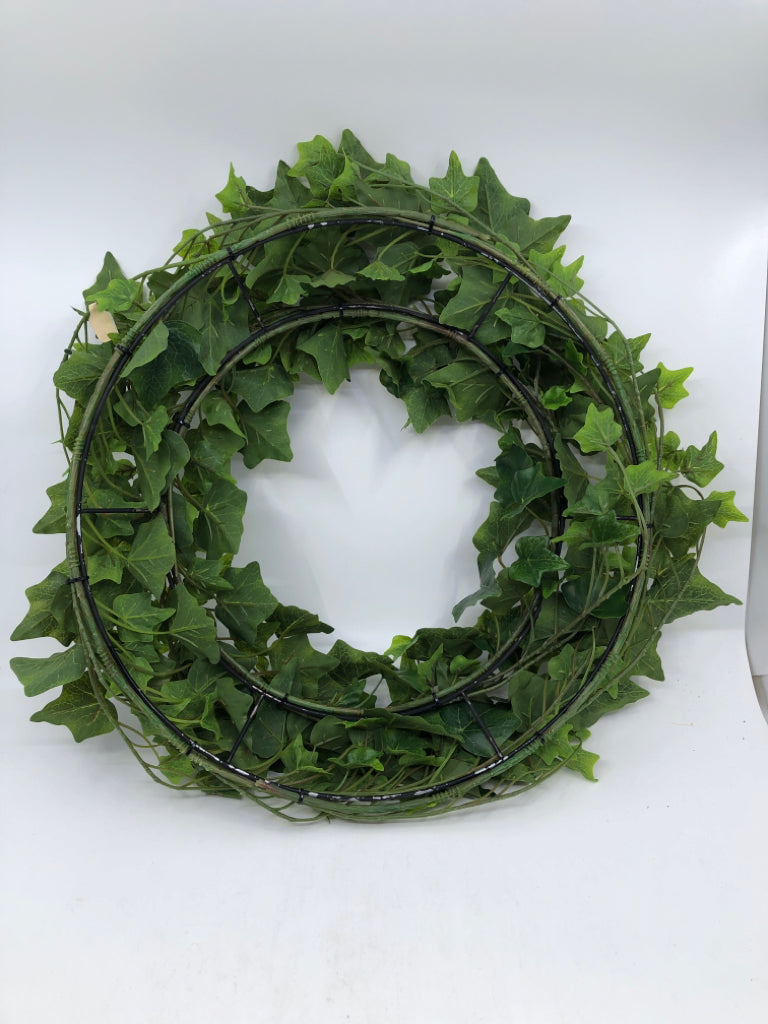 FAUX LEAF WREATH.