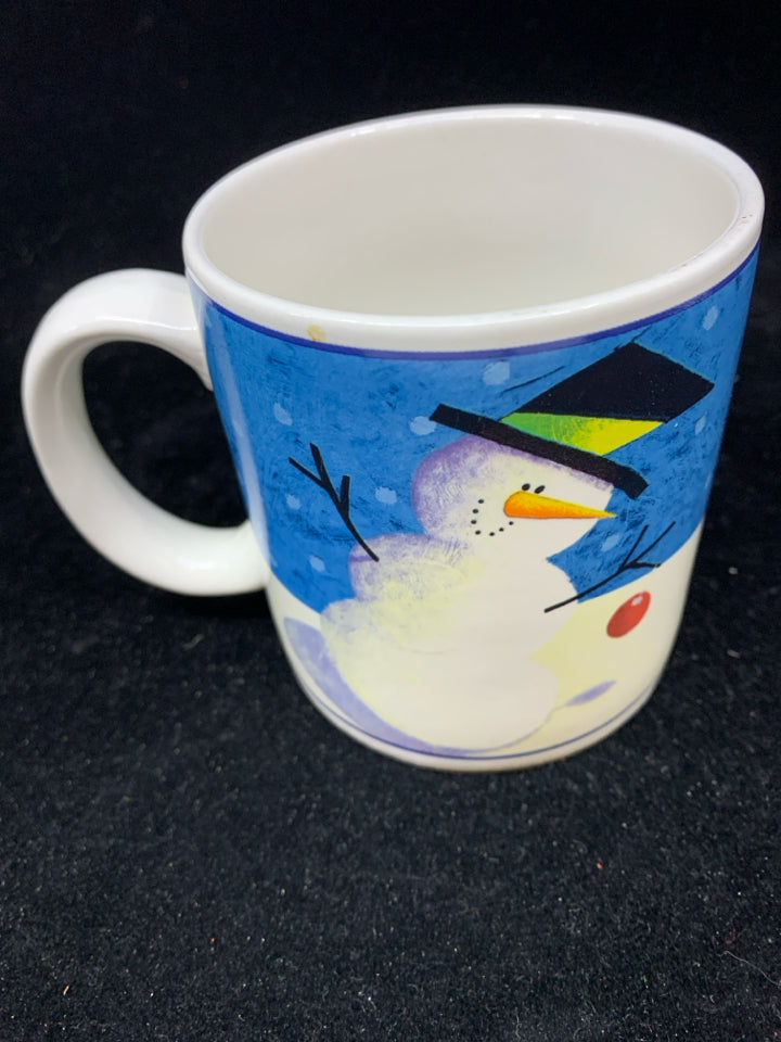 SNOWMAN W ORNAMENT MUG.