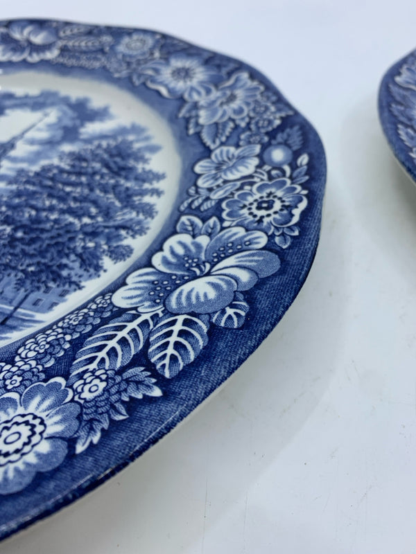 2 VTG LIBERTY BLUE PLATES.