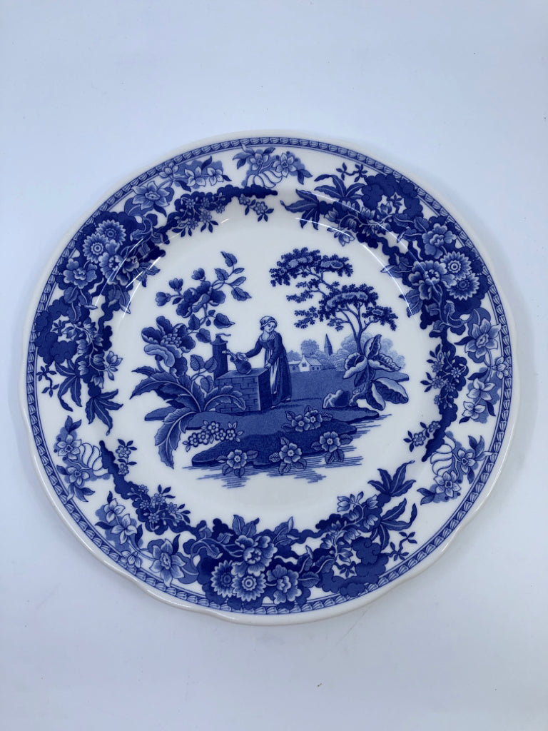 BLUE/WHITE "GIRL AT WELL" SPODE BLUE ROOM COLLECTION.