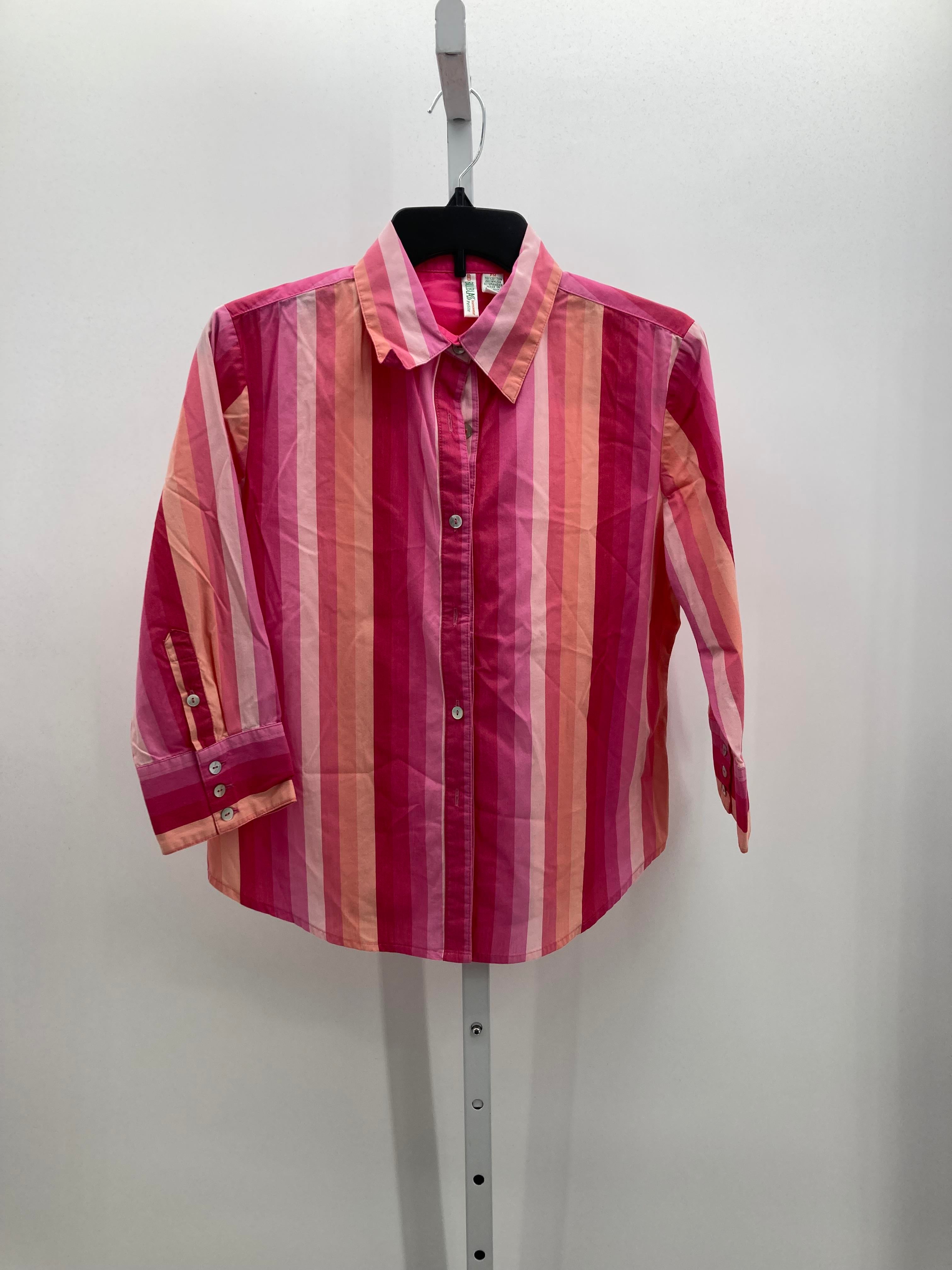 Bill Blass Size Medium Petite Petite 3/4 Sleeve Shirt