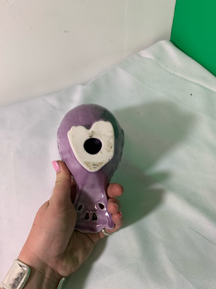 PURPLE CERAMIC POTPOURRI BIRD.