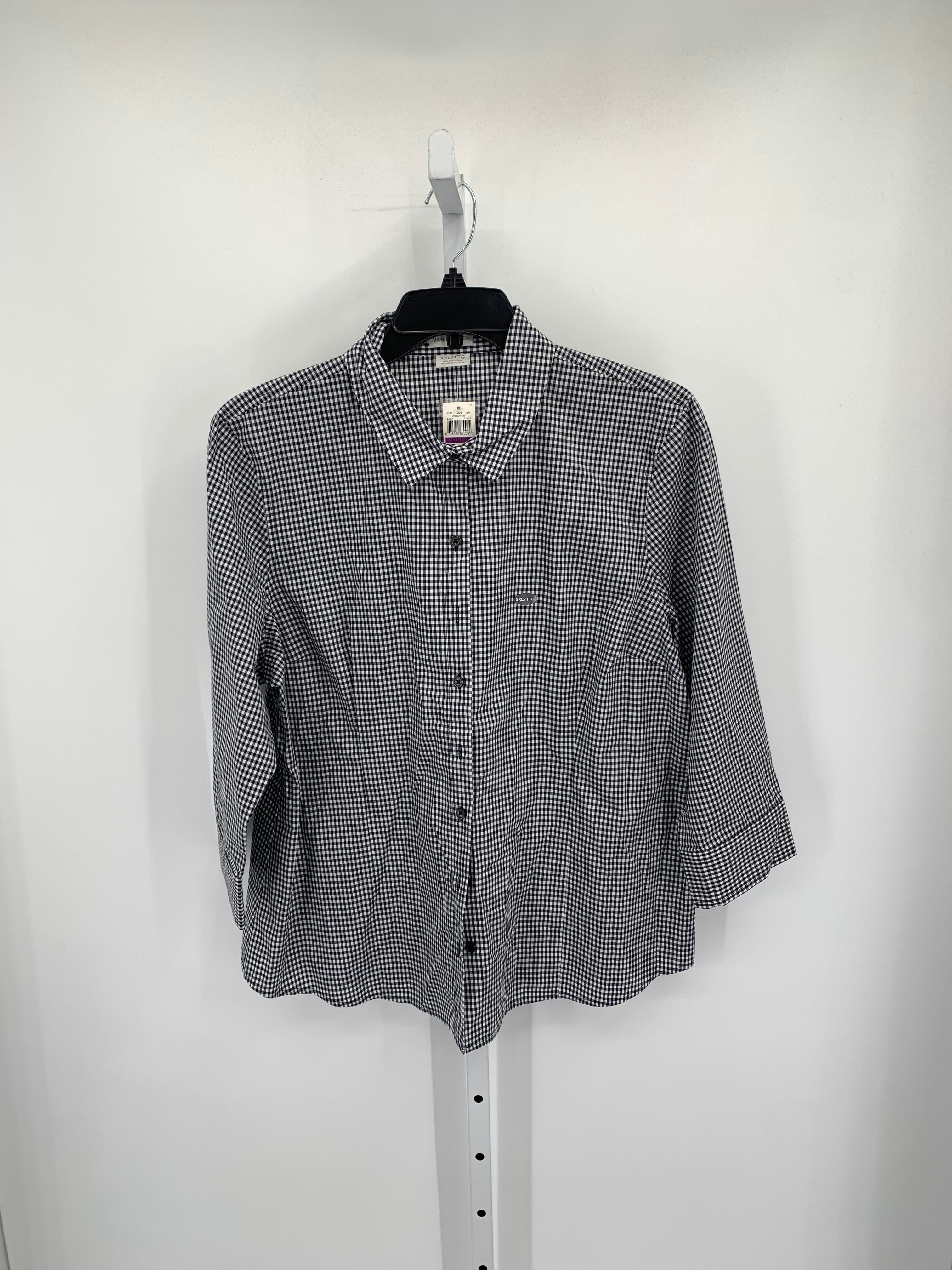 Van Heusen Size XXL Misses 3/4 Sleeve Shirt