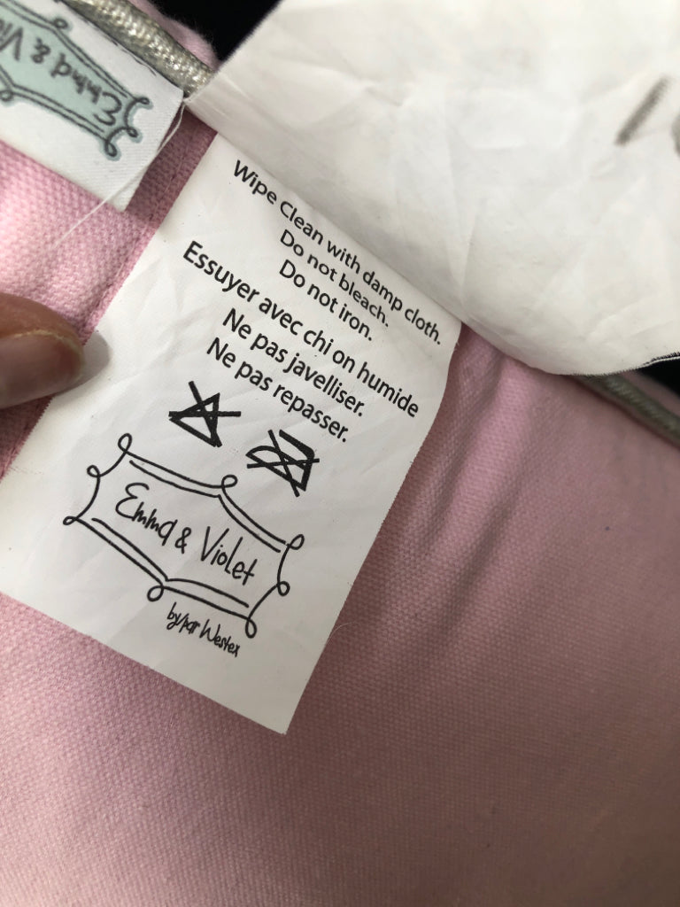 PINK UNICRON PILLOW W/SILVER ACCENTS EMMA & VIOLET.