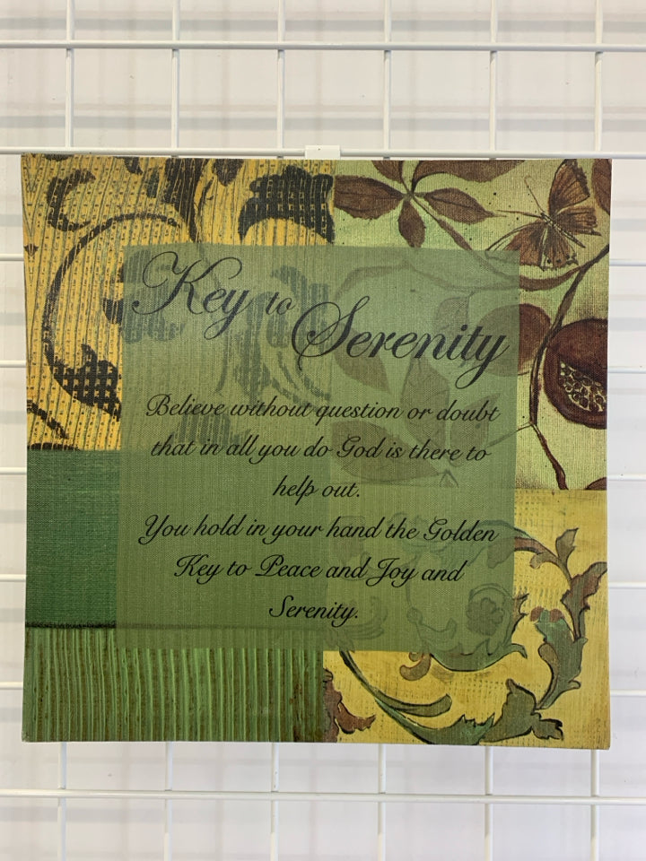 KEY TO SERENITY CANVAS.