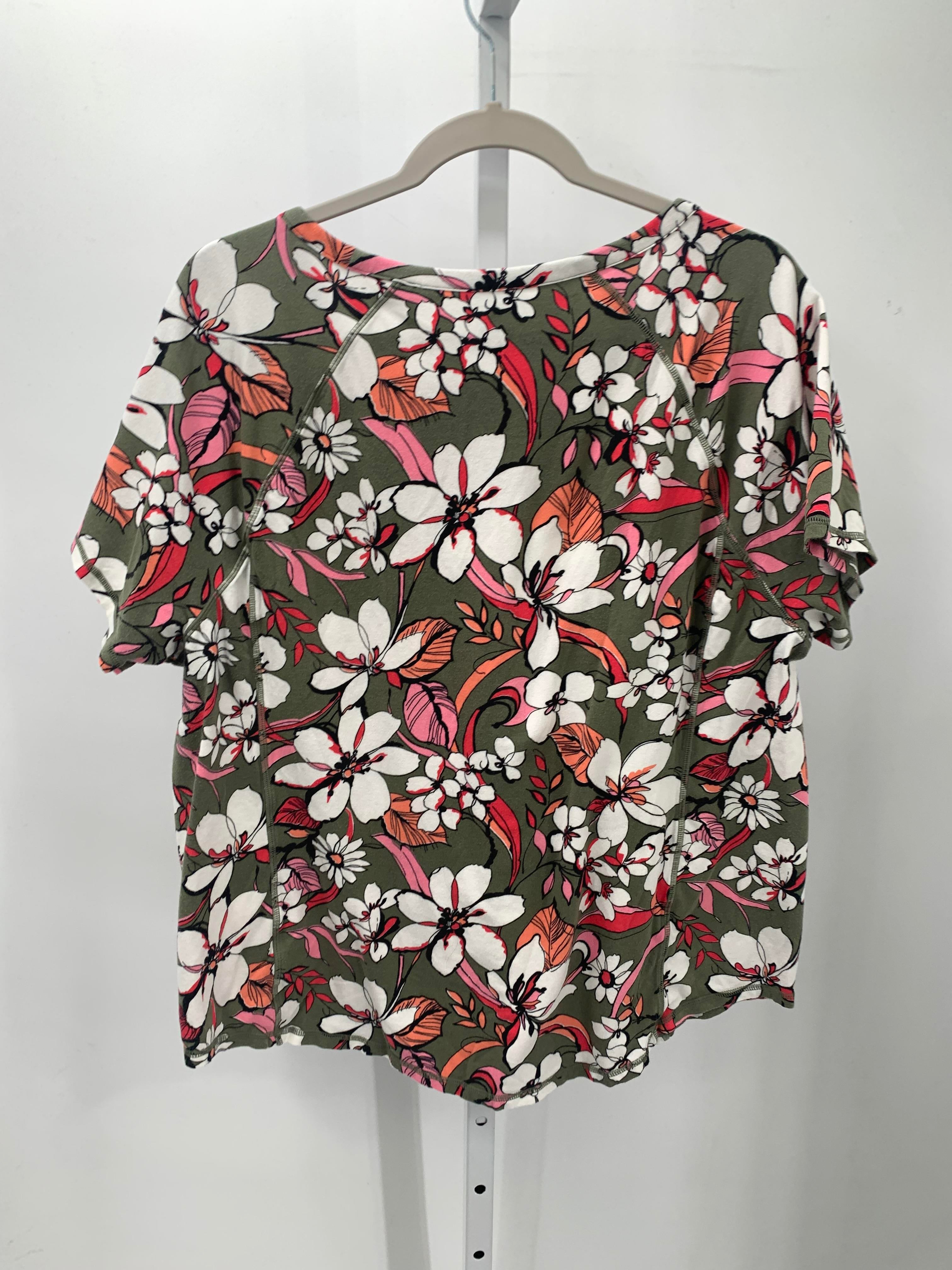 Talbots Size 2X Womens Short Sleeve Shirt