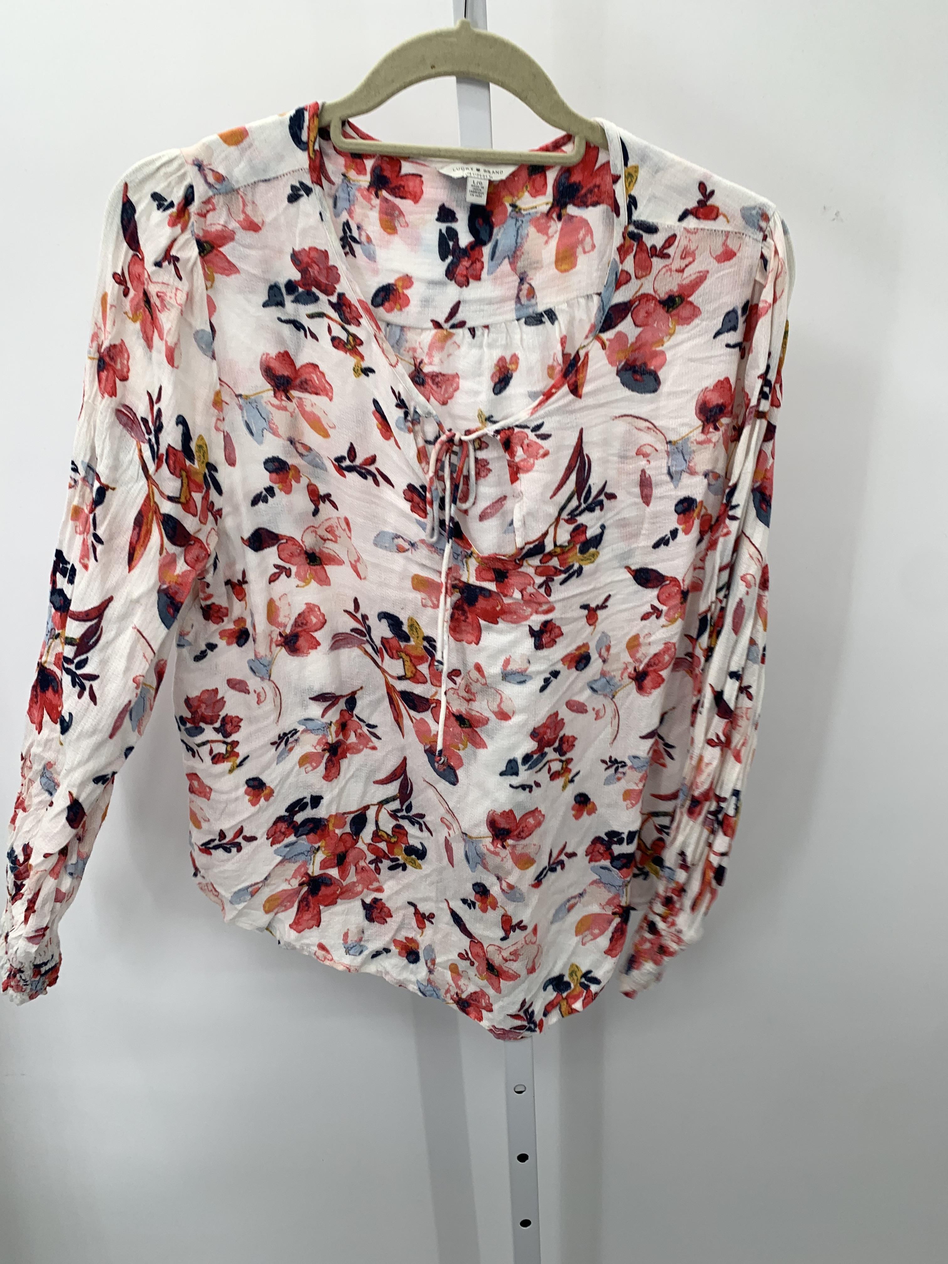 Lucky Brand Size Large Misses Long Sleeve Shirt