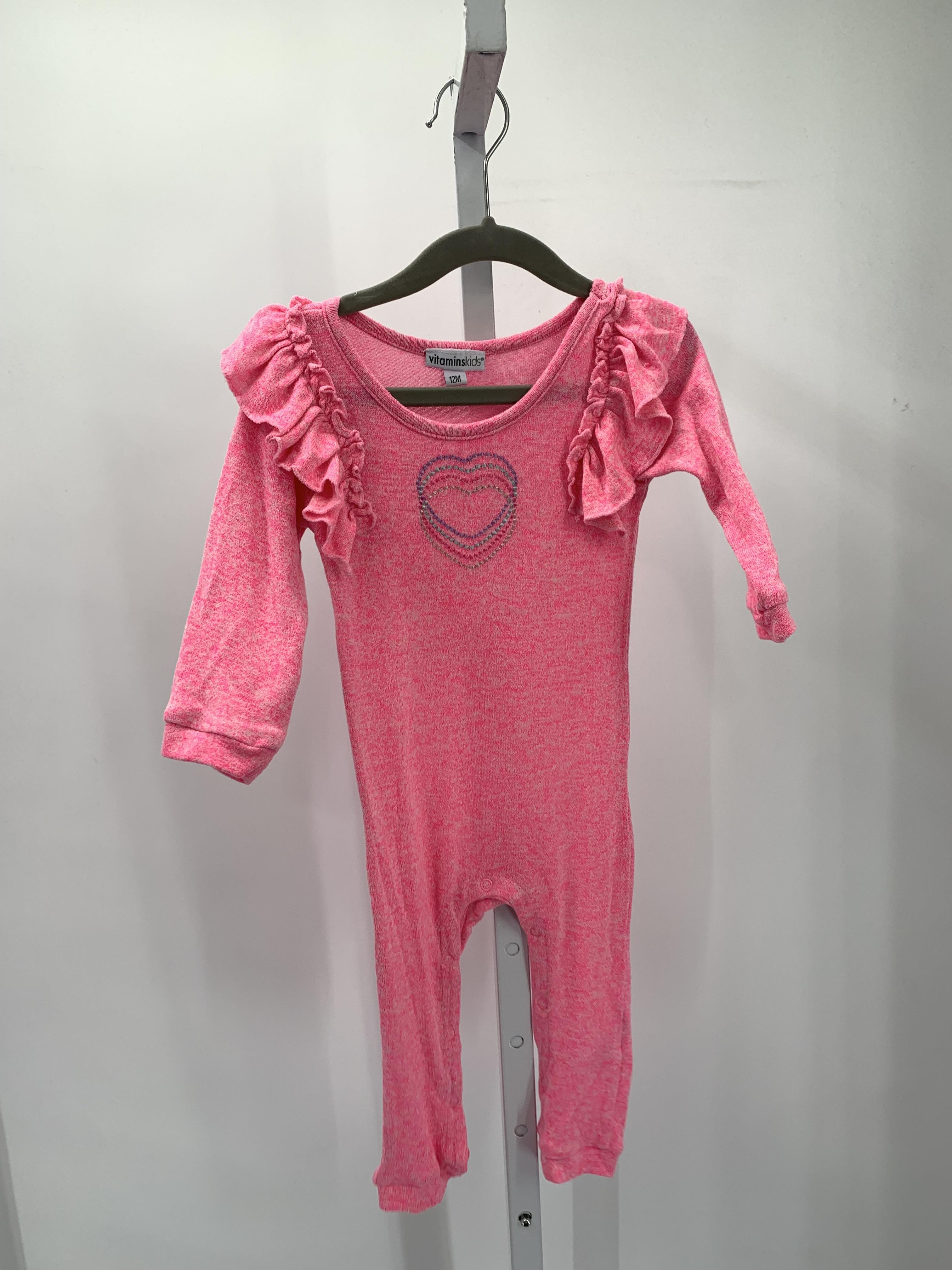 Vitamins Kids Size 12 Months Girls Long Slv. Romper
