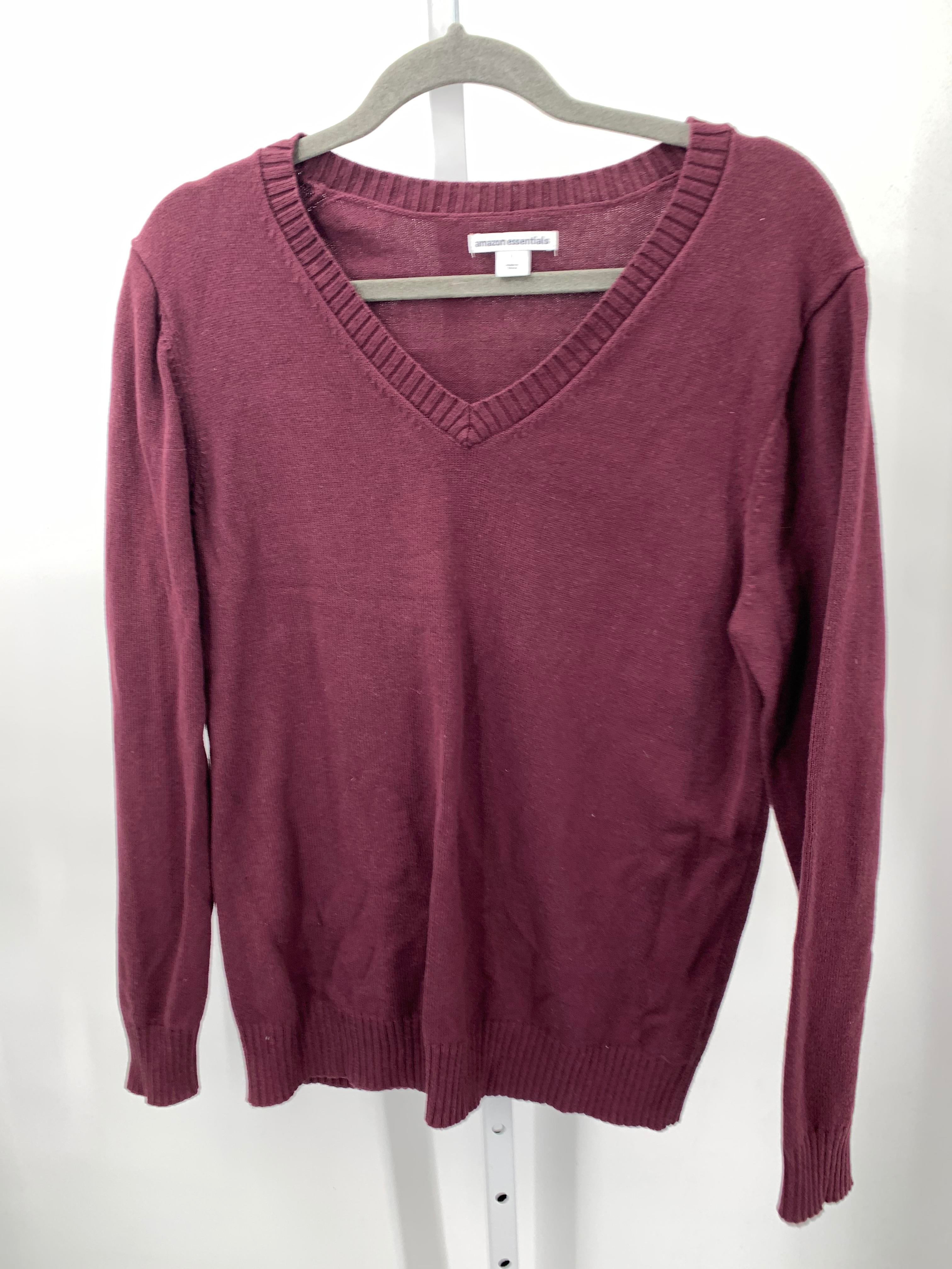 Amazon Essentials Size Large Misses Long Slv Sweater