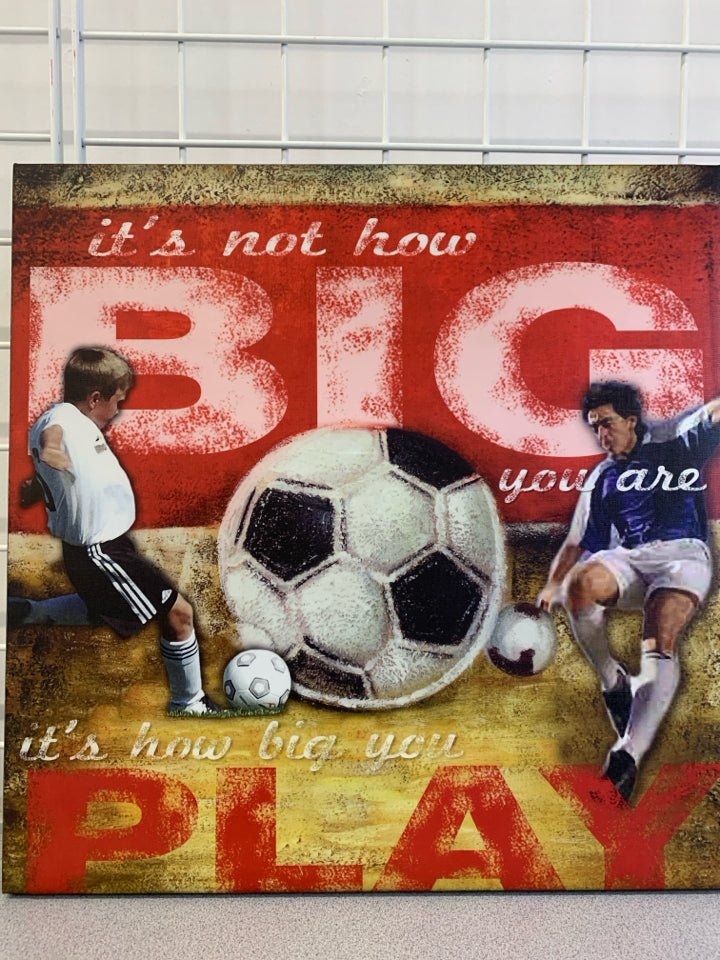 "PLAY" SOCCER CANVAS.