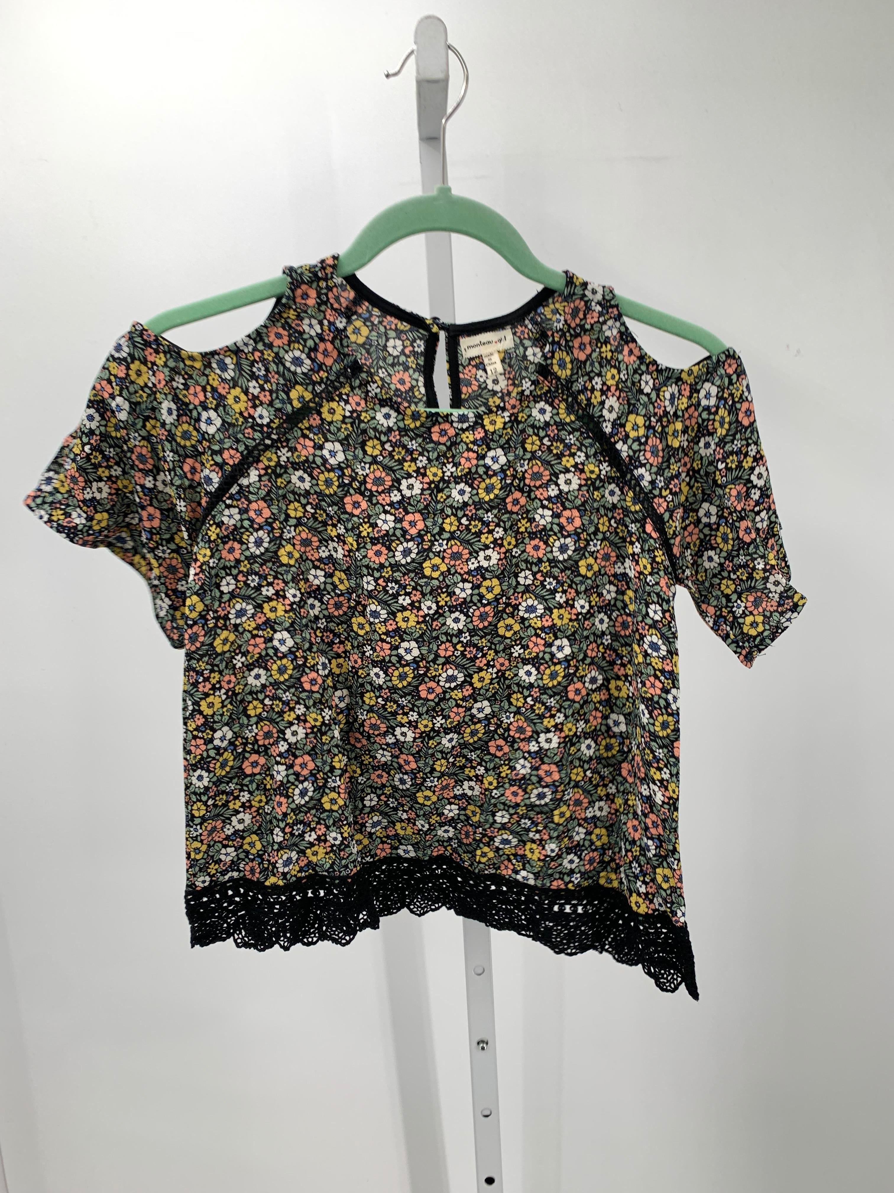 monteau Size 12 Girls Short Sleeve Shirt
