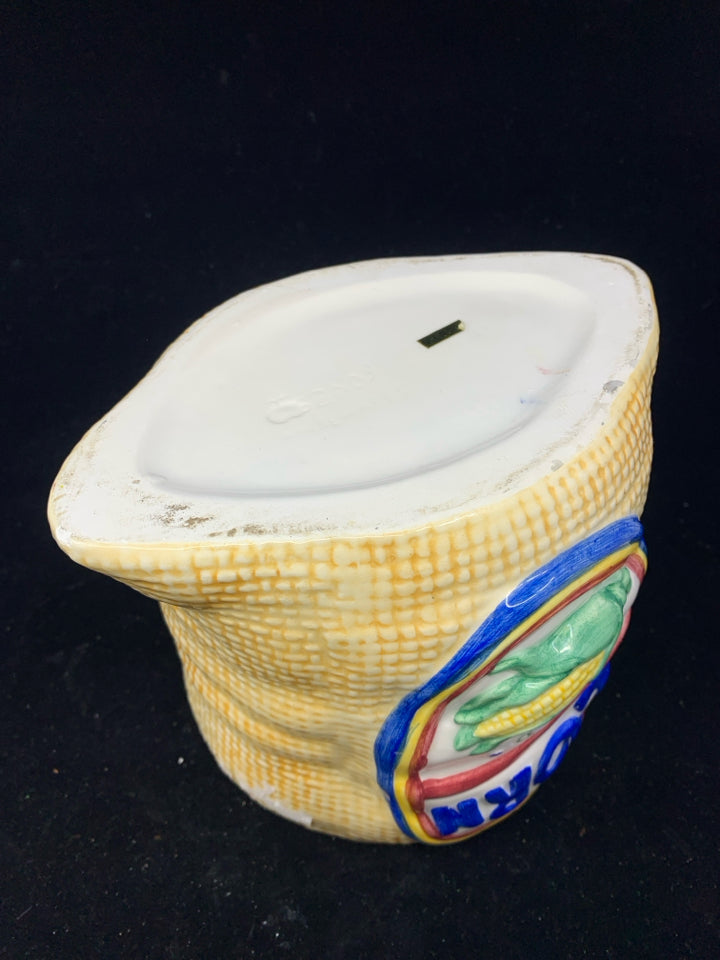 CERAMIC CORN FEED CANISTER.