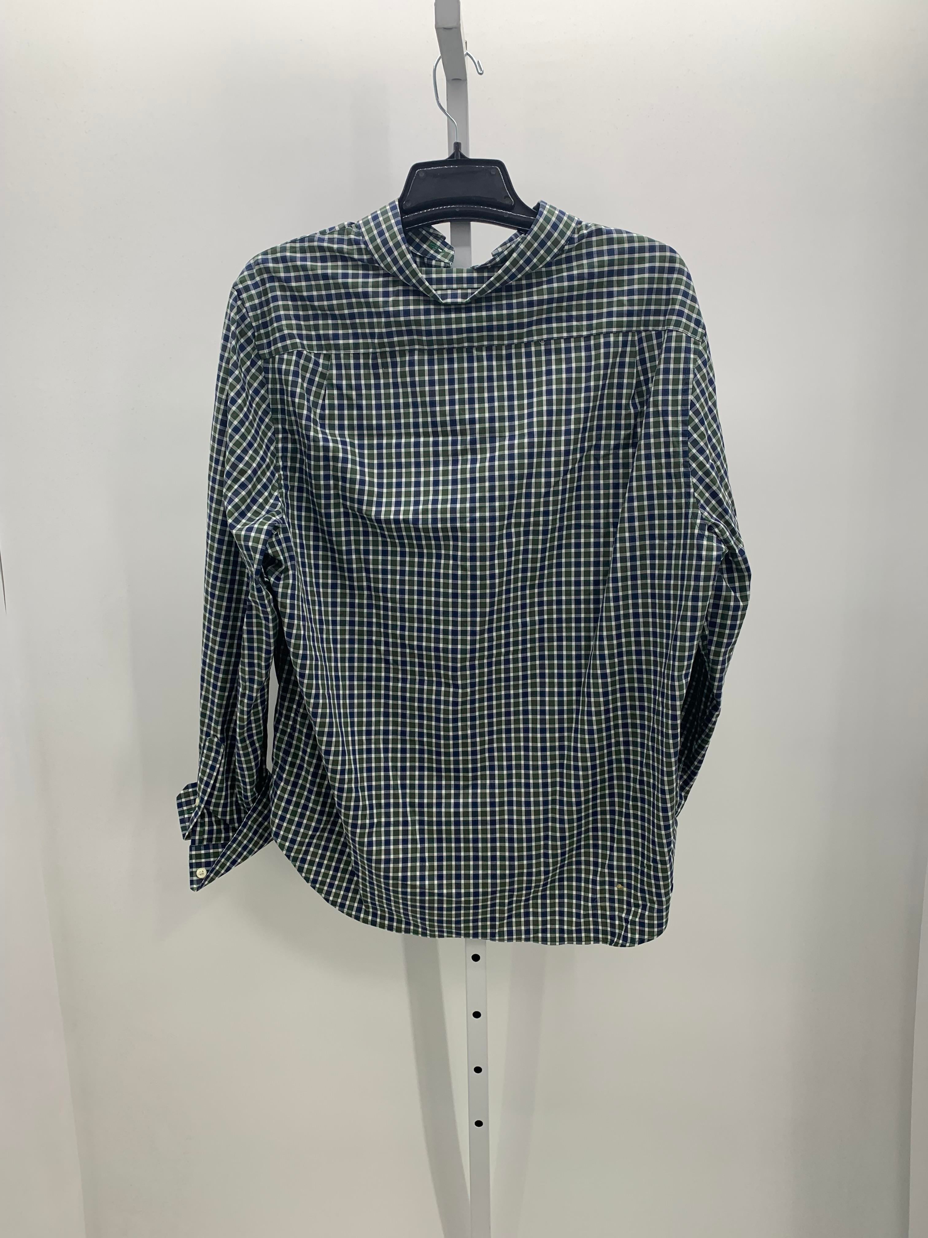 BLUE/GREEN PLAID BUTTON DOWN