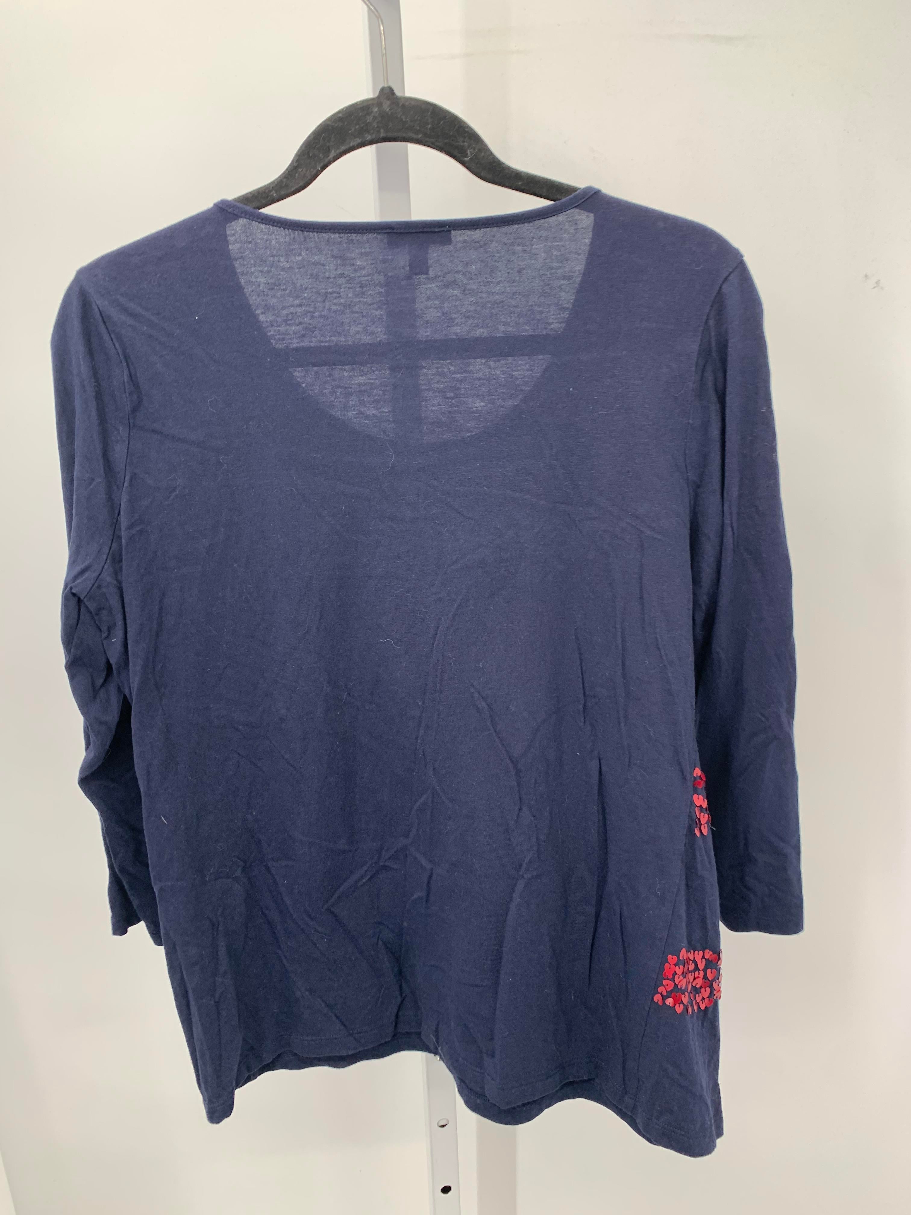 Talbots Size Large Misses 3/4 Sleeve Shirt