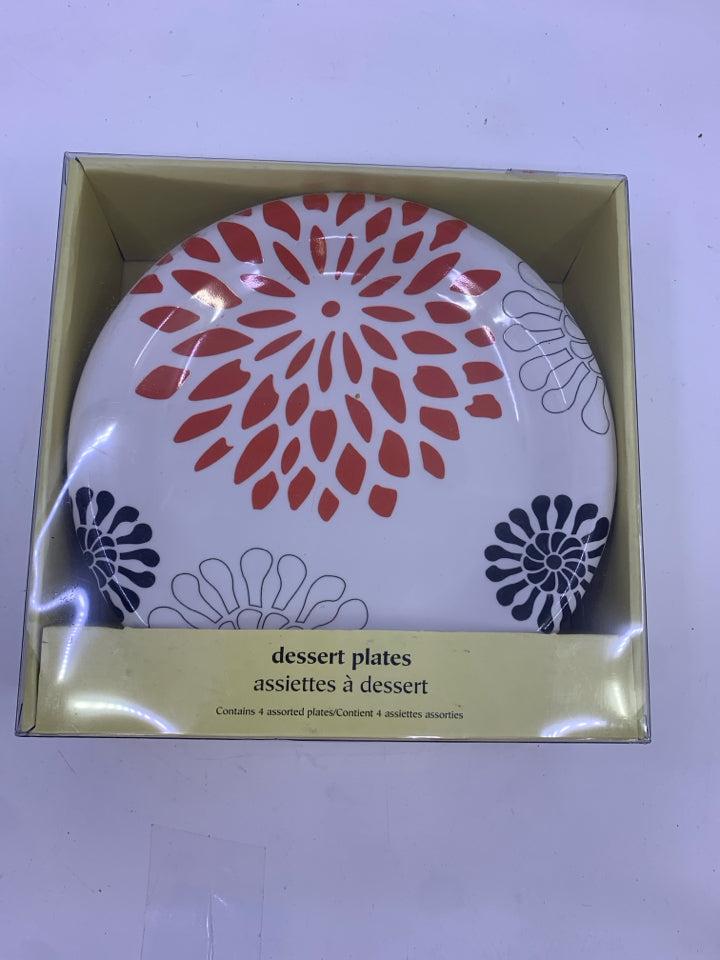 NIB 4 PIER 1 DESSERT PLATES.