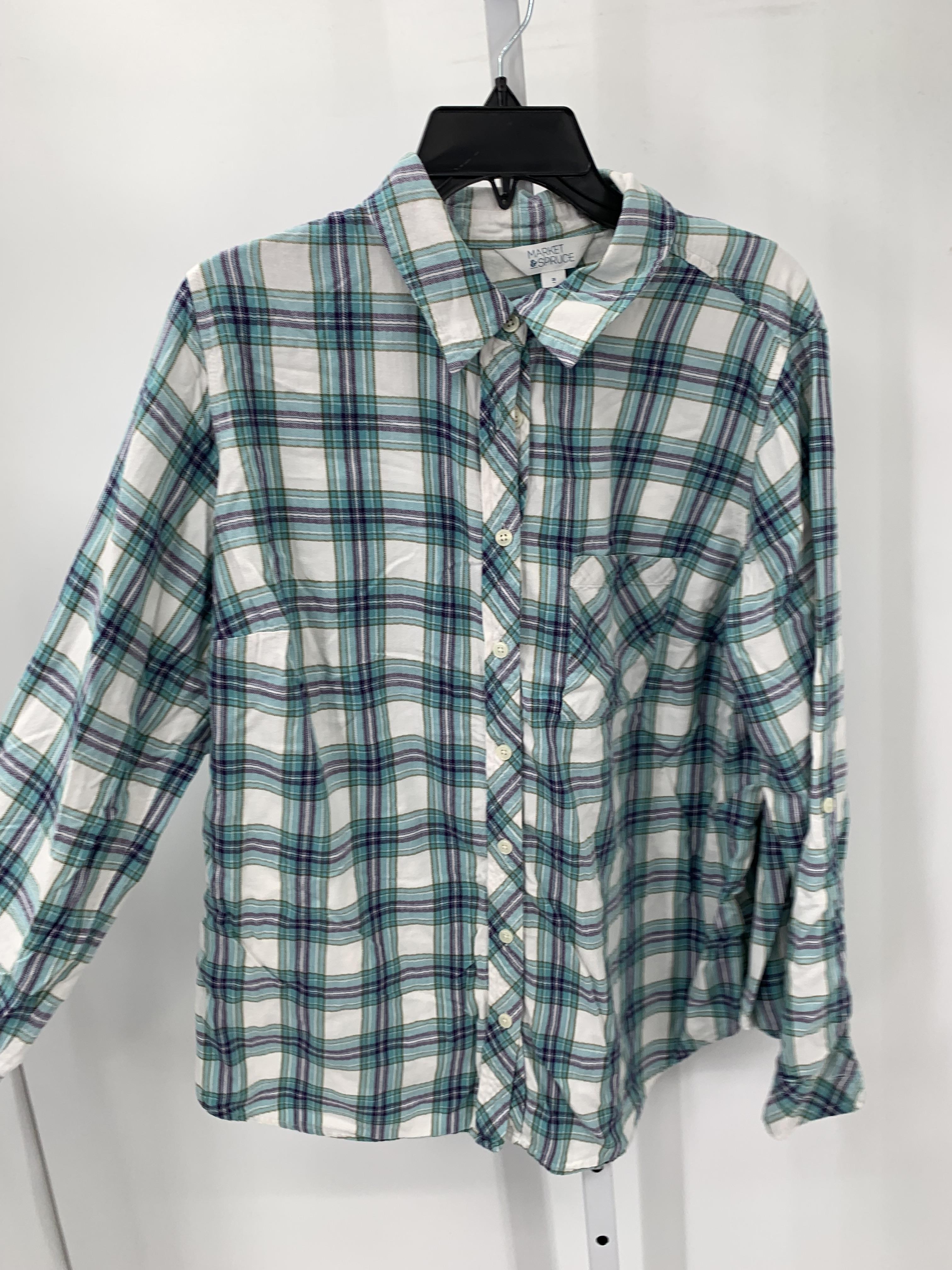 market & spruce Size 2X Womens Long Sleeve Shirt