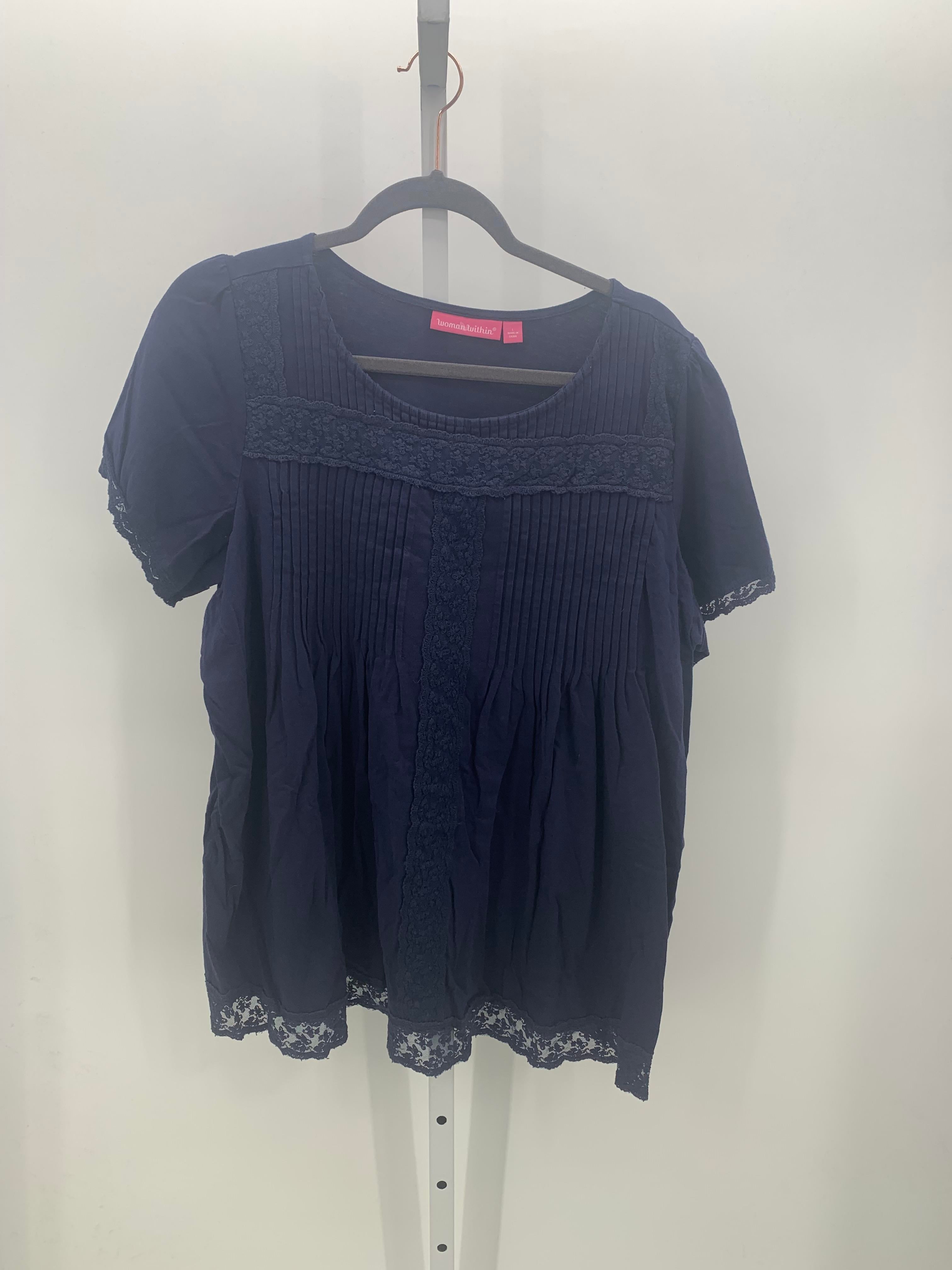 Woman Within Size 18/20 W Womens Short Sleeve Shirt