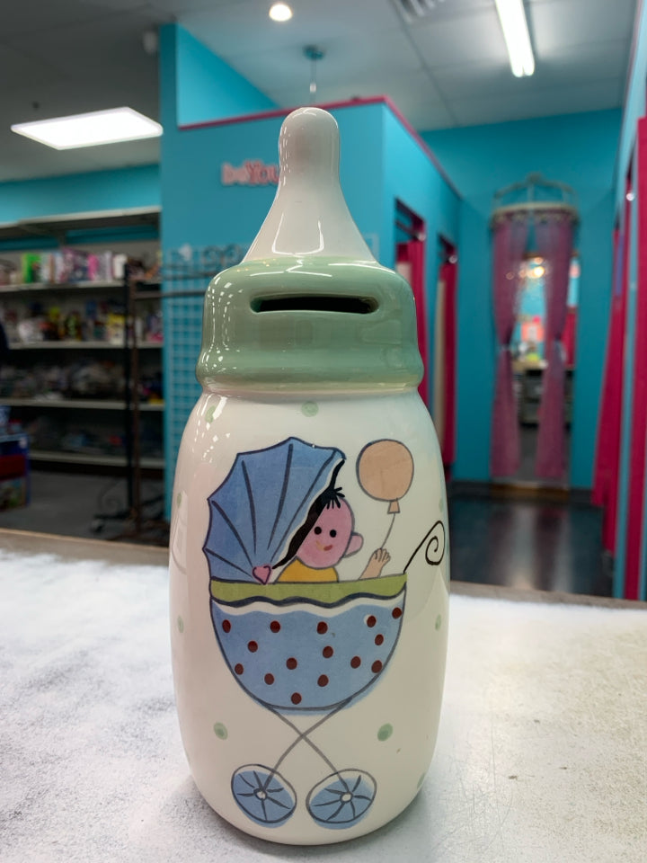 Vintage Bottle Piggy Bank
