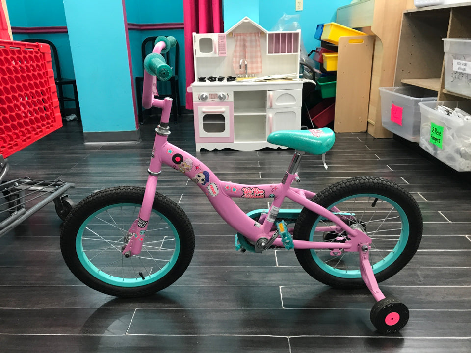 LOL SURPRISE PINK GIRLS 16" WITH TRAINING WHEELS