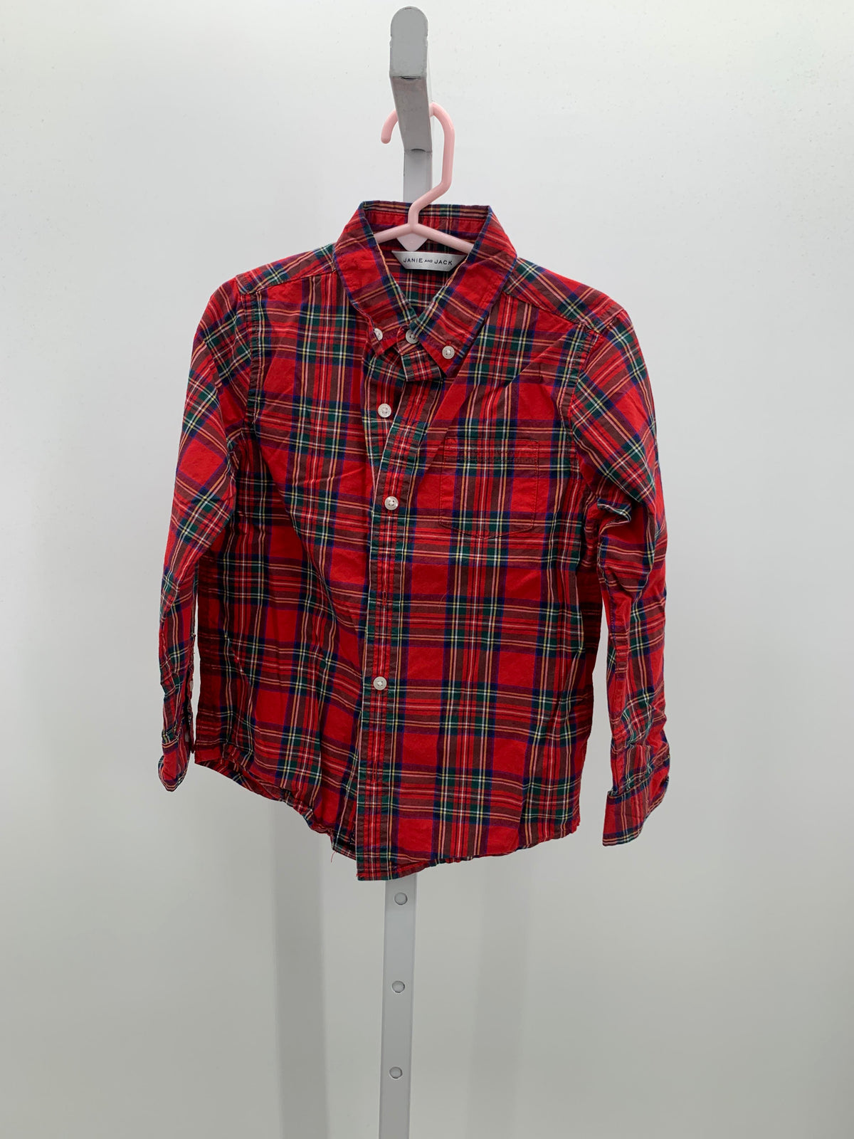 PLAID BTN DOWN