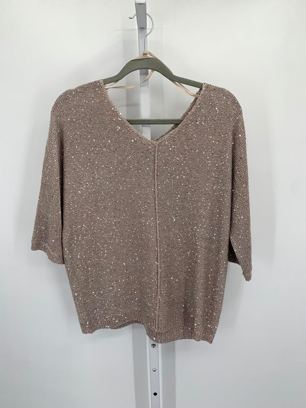 WD NY Size Medium Misses Short Slv Sweater